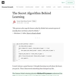The Secret Algorithm Behind Learning - Shane Parrish - Pocket