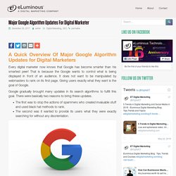 Google Algorithm Updates for Digital Marketers