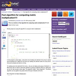 Fast algorithm for computing matrix multiplication!!!!