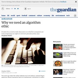 Why we need an algorithm ethic
