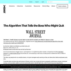 The Algorithm That Tells the Boss Who Might Quit
