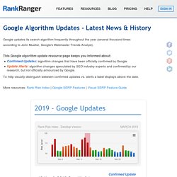 Google Algorithm Updates - Latest News & History