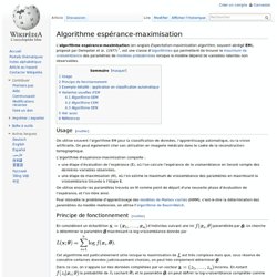 Algorithme espérance-maximisation