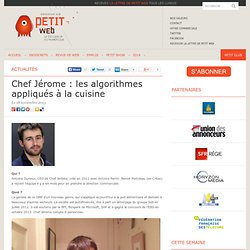 Chef Jérome : les algorithmes appliqués à la cuisine
