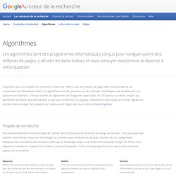 Algorithmes – Au cœur de la recherche – Google