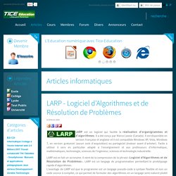 LARP - Logiciel d'Algorithmes et de Résolution de Problèmes