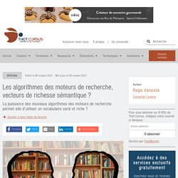 Les algorithmes des moteurs de recherche, vecteurs de richesse sémantique ? - Thot Cursus