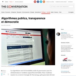 Algorithmes publics, transparence et démocratie