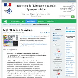 Algorithmique au cycle 3