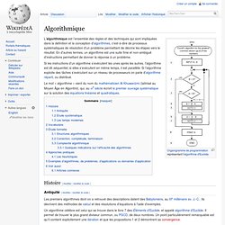 [Définition] Algorithmique