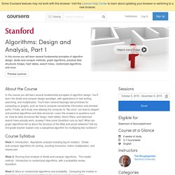 Algorithms: Design and Analysis, Part 1 - Stanford University