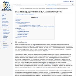 Data Mining Algorithms In R/Classification/SVM - Wikibooks, collection of open-content textbooks