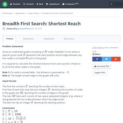 Breadth First Search: Shortest Reach : Challenge
