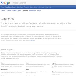 Algorithms – Inside Search – Google