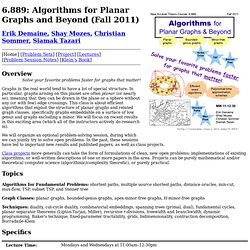 Algorithms for Planar Graphs and Beyond (Fall 2011)