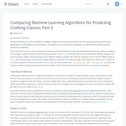 Comparing ML tree-based algorithms for predicting clothing classes