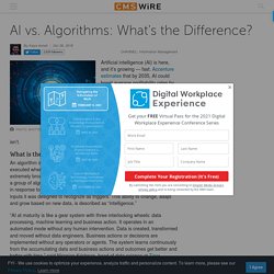 AI vs. Algorithms: What's the Difference?