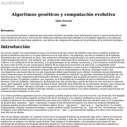 Algoritmos genéticos y computación evolutiva