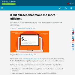 8 Git aliases that make me more efficient