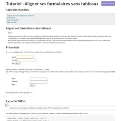 Aligner ses formulaires sans tableaux