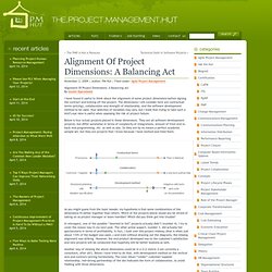 Alignment Of Project Dimensions: A Balancing Act