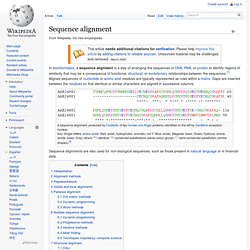 Sequence alignment