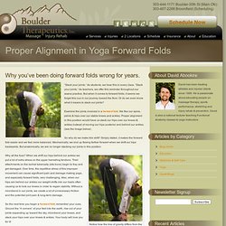 Proper Alignment in Yoga Forward Folds