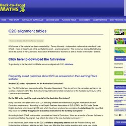 C2C alignment tables