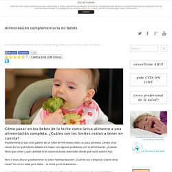 Alimentación complementaria en bebés - Mi Pediatra Online