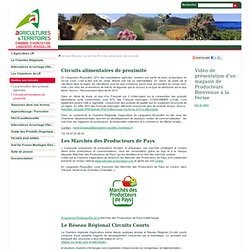 Circuits alimentaires de proximité - Chambre Régionale d'agriculture Languedoc Roussillon