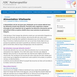 ABC Naturopathie » Alimentation Vitalisante