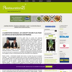 L'alimentation durable, un concept encore flou pour le convive de restauration d'entreprise - Restauration21