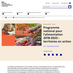 Programme national pour l'alimentation 2019-2023 : territoires en action