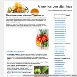 Alimentos con vitaminas C, B, A, D, E, K