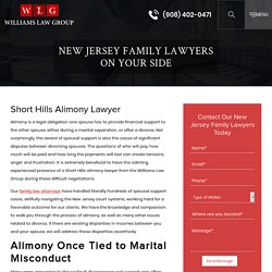 Short Hills Alimony Lawyer