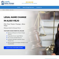 Legally Change Your Name in Aliso Viejo