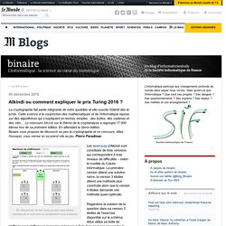 Alkindi ou comment expliquer le prix Turing 2016