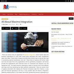 All About Maximo Integration
