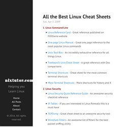 All the Best Linux Cheat Sheets