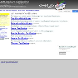All Certificate Templates