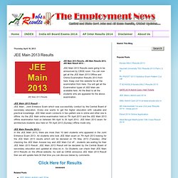 JEE Main 2013 Results