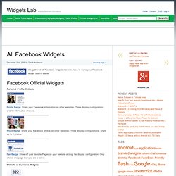All Facebook Widgets
