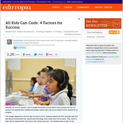 All Kids Can Code: 4 Factors for Success