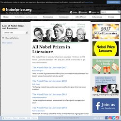 All Nobel Prizes in Literature