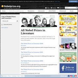 Les Prix Nobel de Littérature