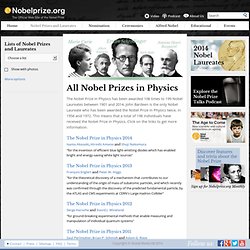 All Nobel Prizes in Physics
