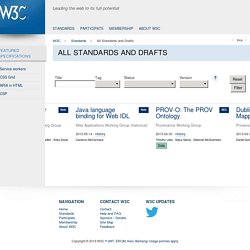 All Standards and Drafts - W3C