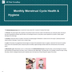 Monthly Menstrual Cycle Information