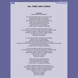 ALL TIME LOW LYRICS - Outlines