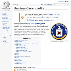Wikipedia: Allegations of CIA drug trafficking